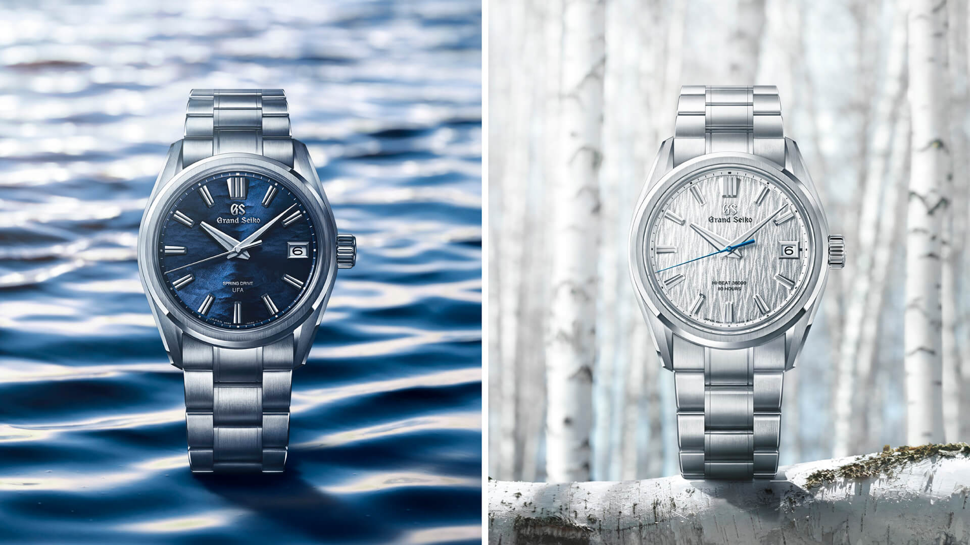 Frozen waterfall Jily Su in winter. Landscape of mountains with Grand_Seiko_Spring_Drive_GMT_SBG295-hero-thumbnail